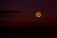 Crescent Moon Over Prairie