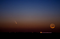 Comet PANSTARRS and the Crescent Moon