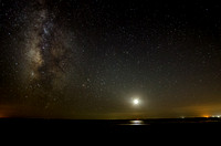 Moon and Milky Way over Grulla